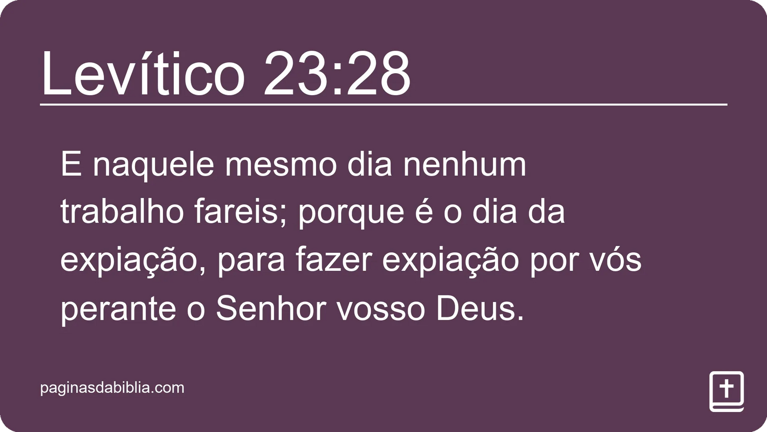 Levítico 23:28