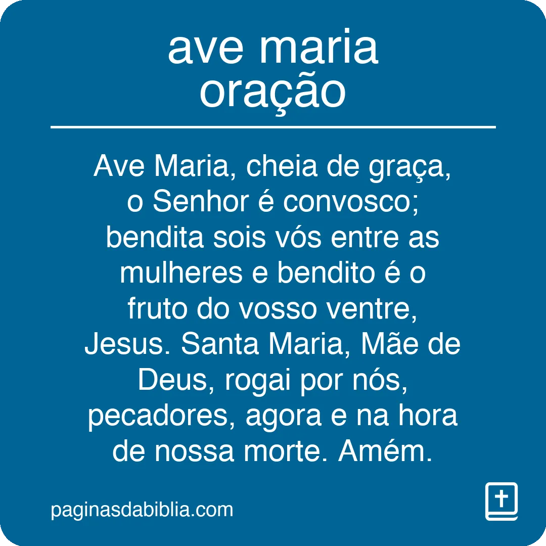 ave maria oração