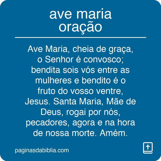 ave maria oração