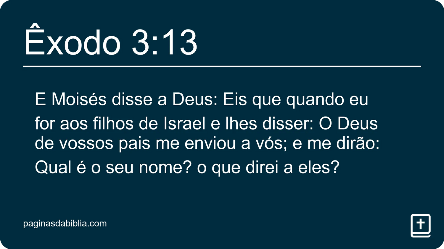 Êxodo 3:13