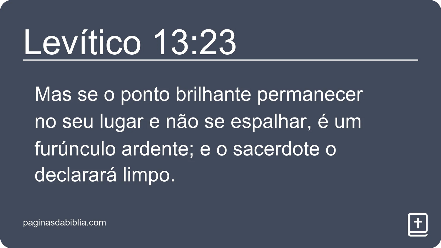 Levítico 13:23