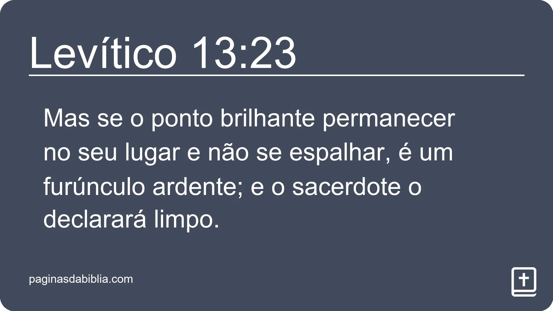 Levítico 13:23