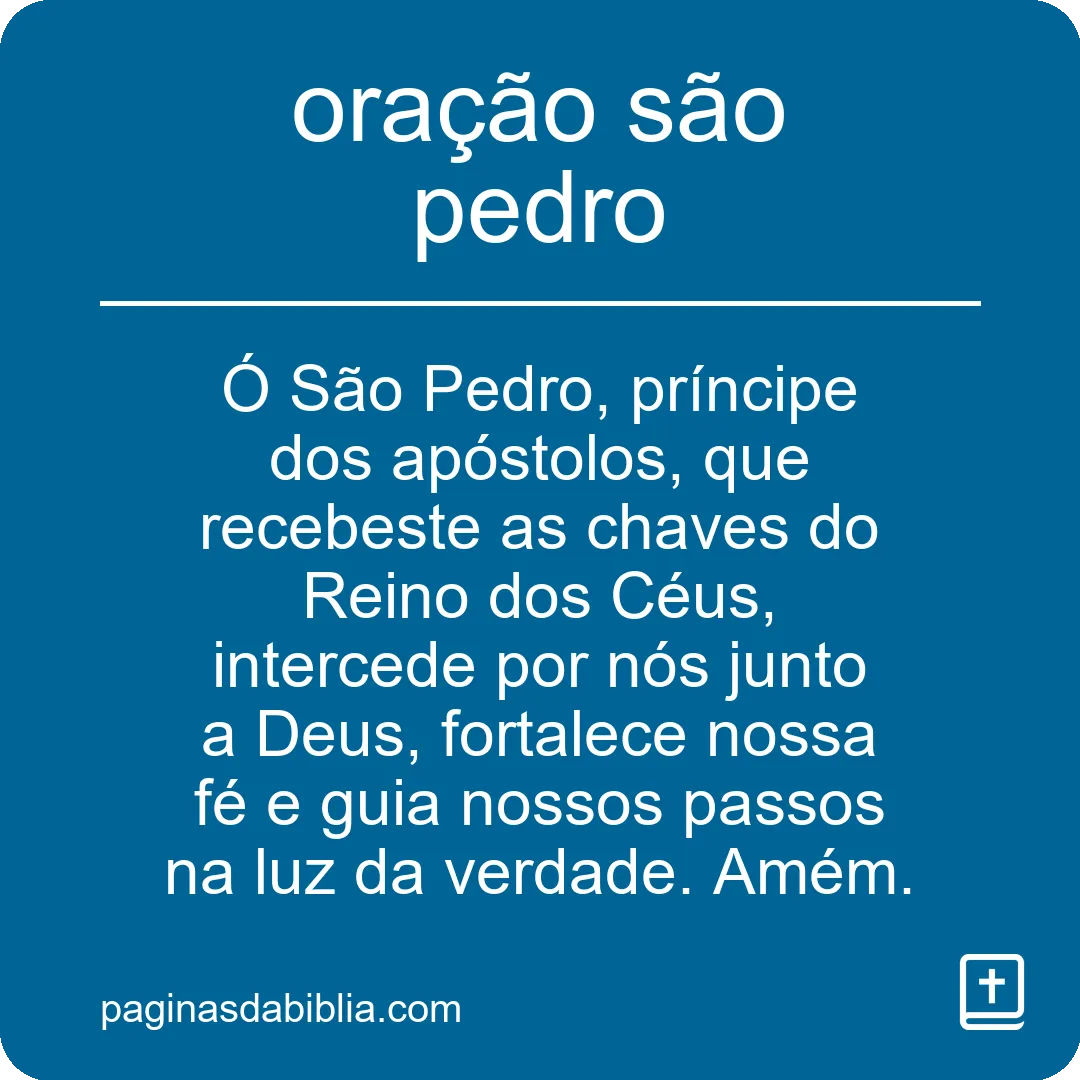 oração são pedro