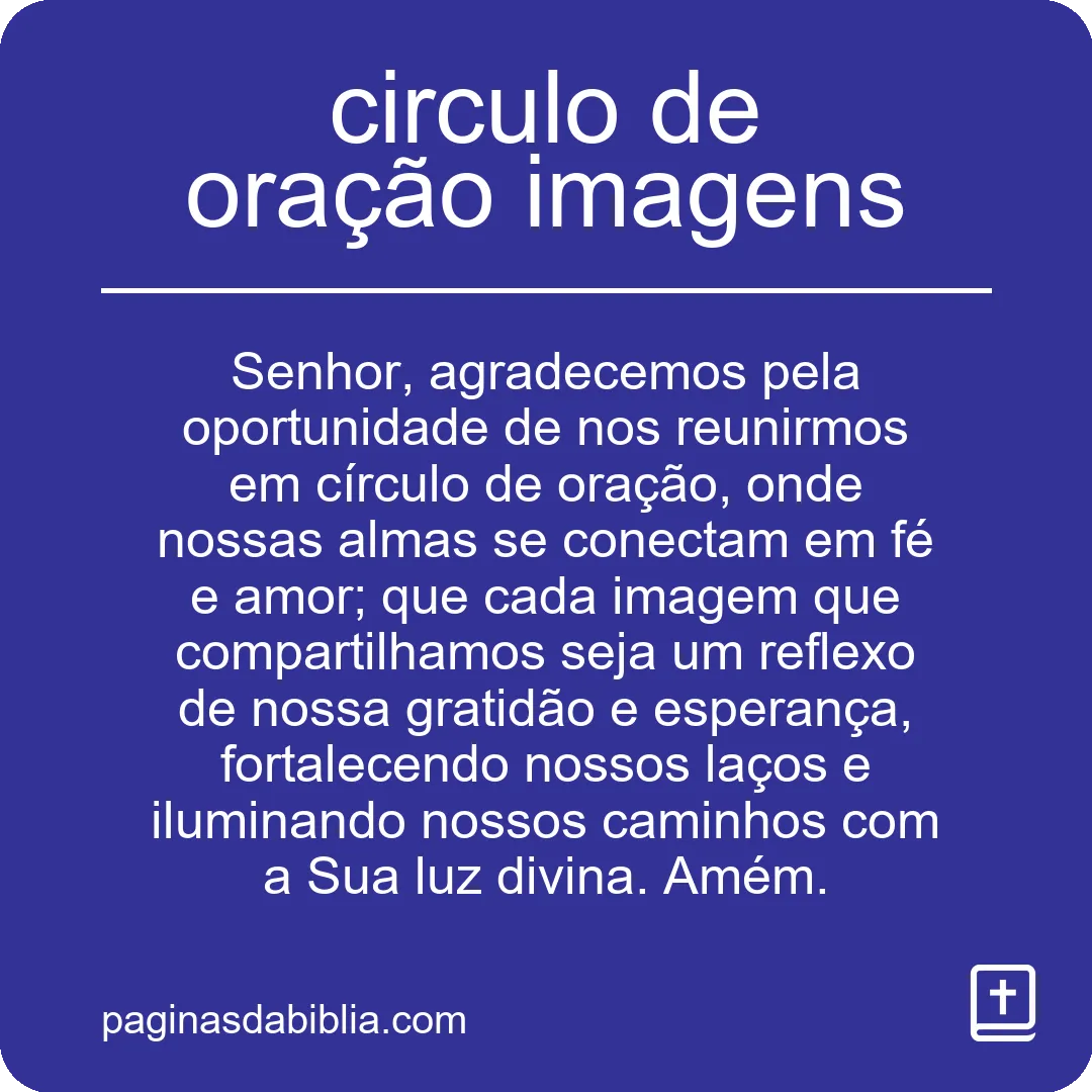 circulo de oração imagens