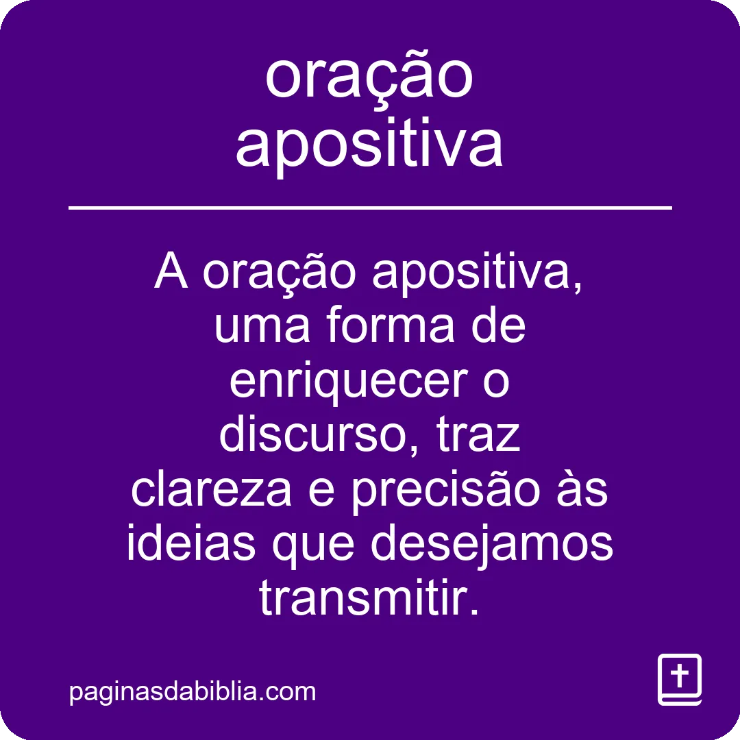 oração apositiva