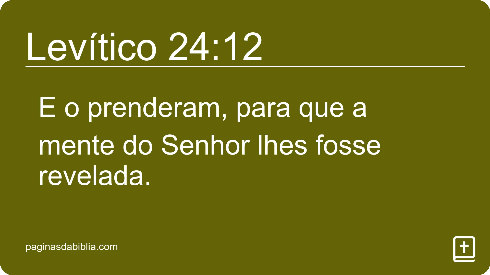 Levítico 24:12