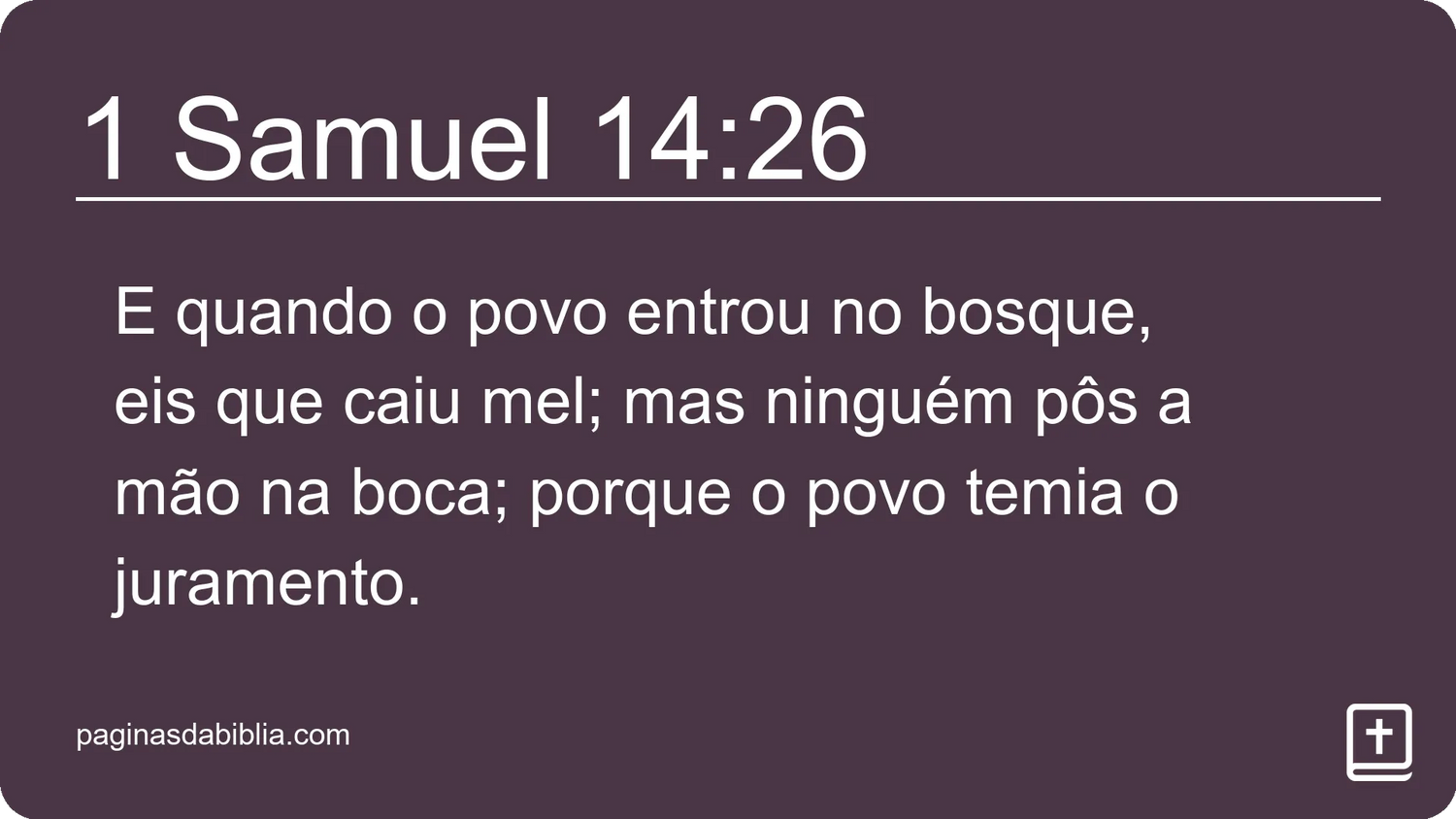 1 Samuel 14:26