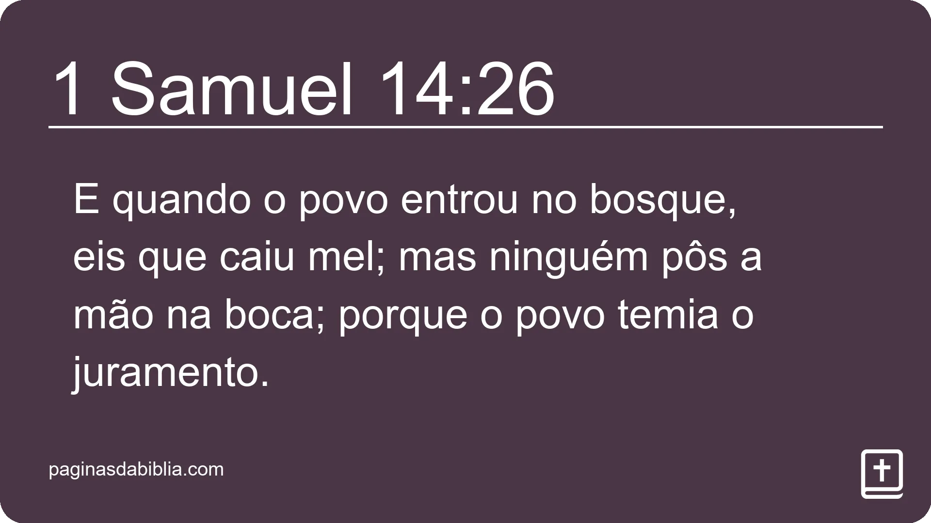 1 Samuel 14:26