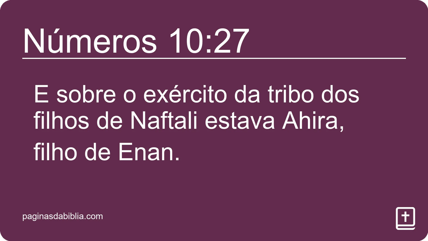 Números 10:27