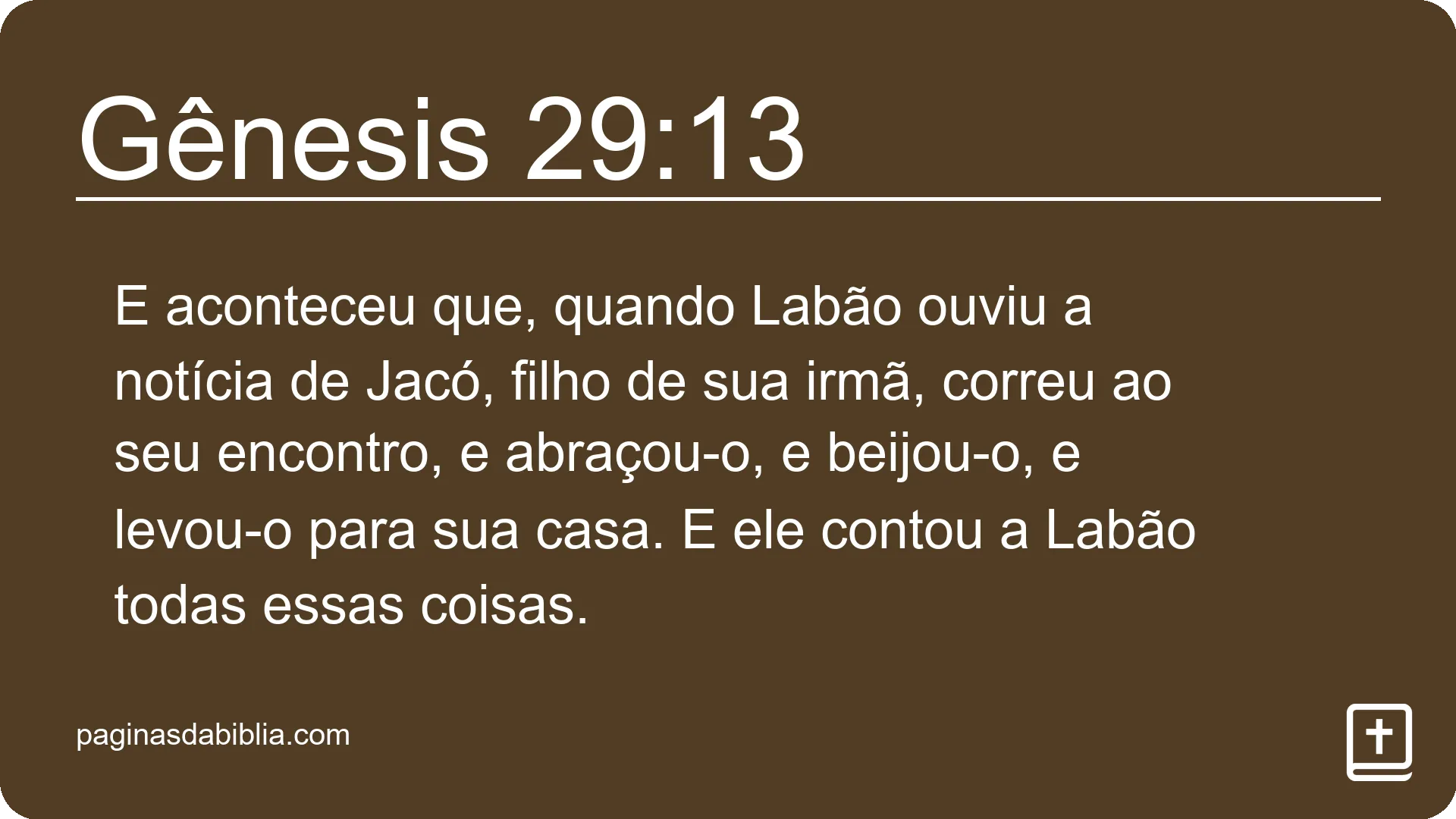 Gênesis 29:13