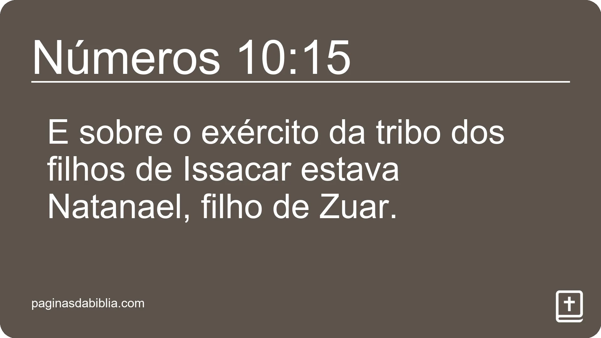 Números 10:15