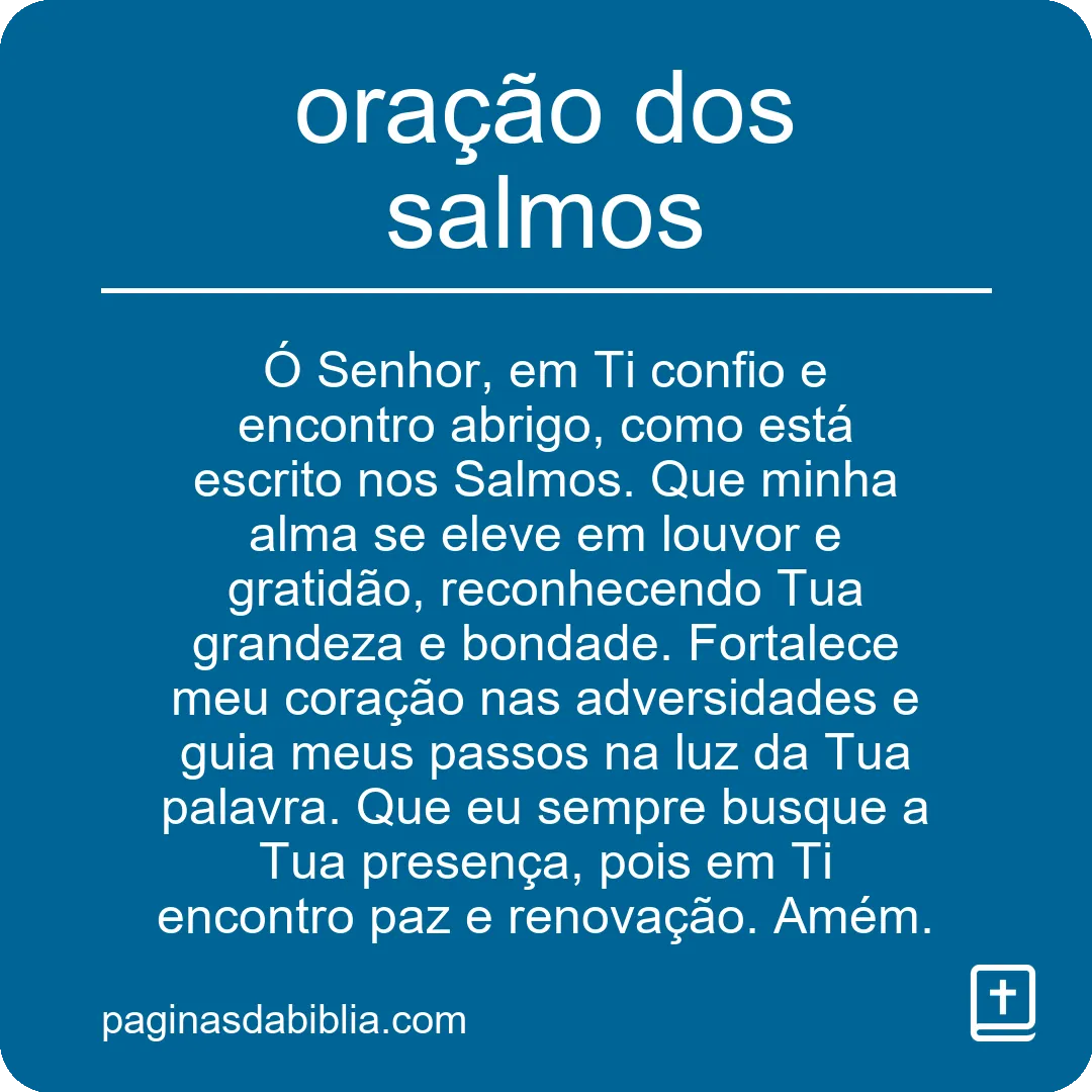 oração dos salmos