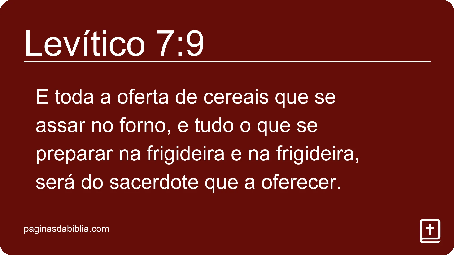 Levítico 7:9