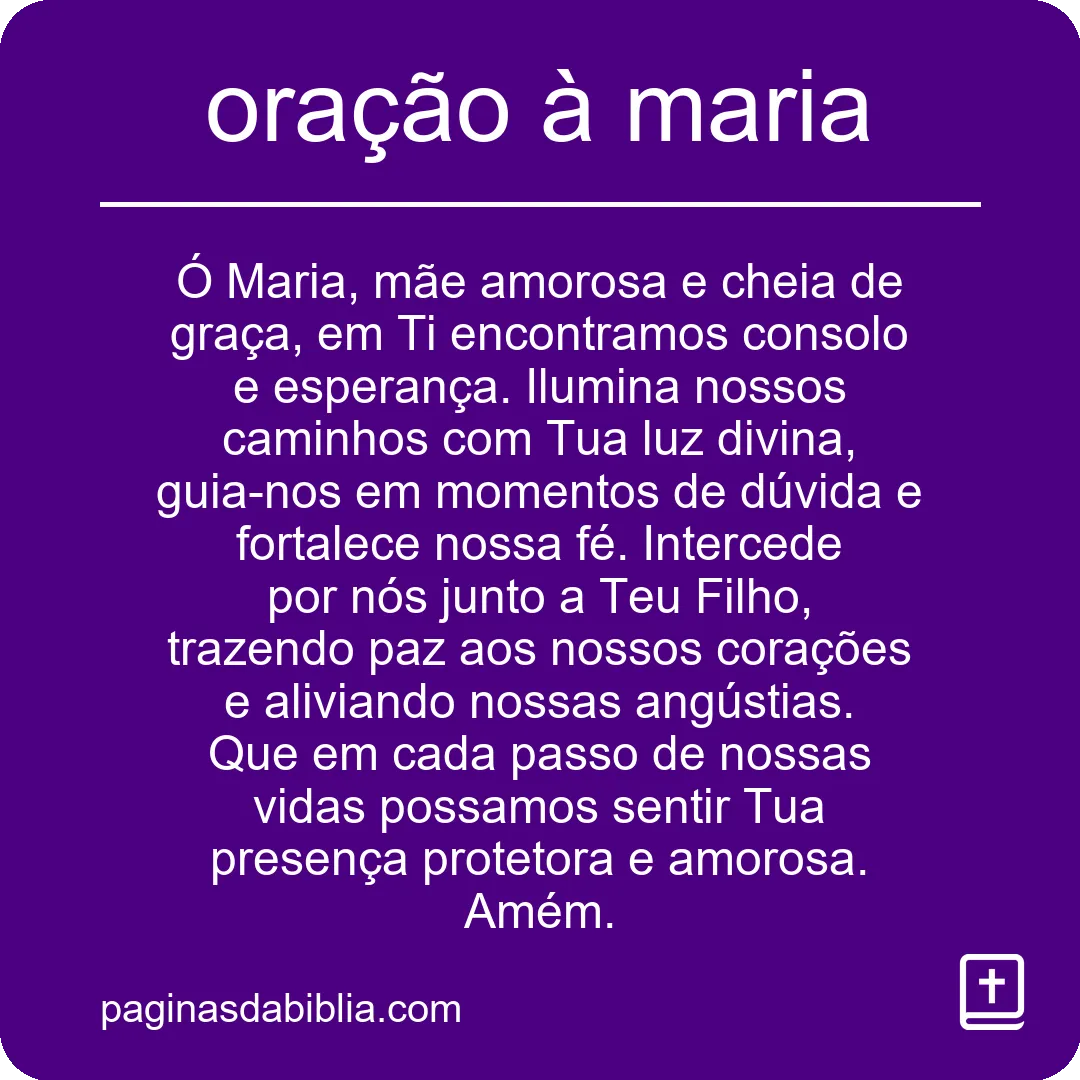 oração à maria