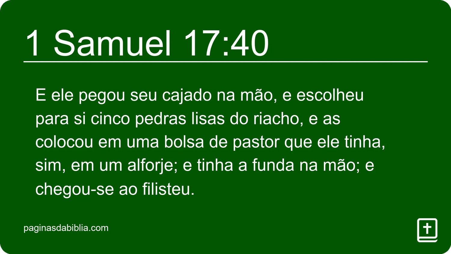 1 Samuel 17:40