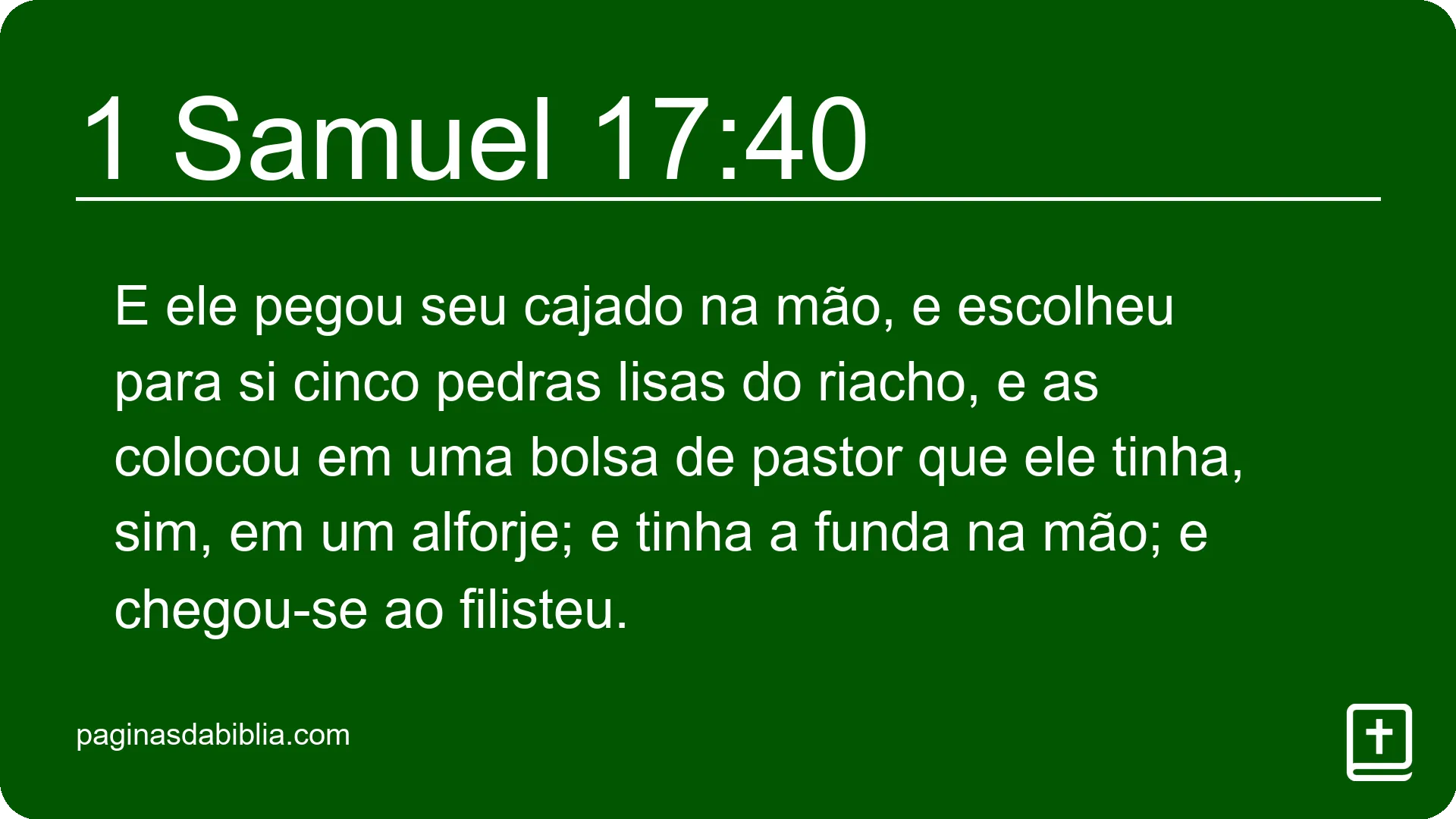 1 Samuel 17:40