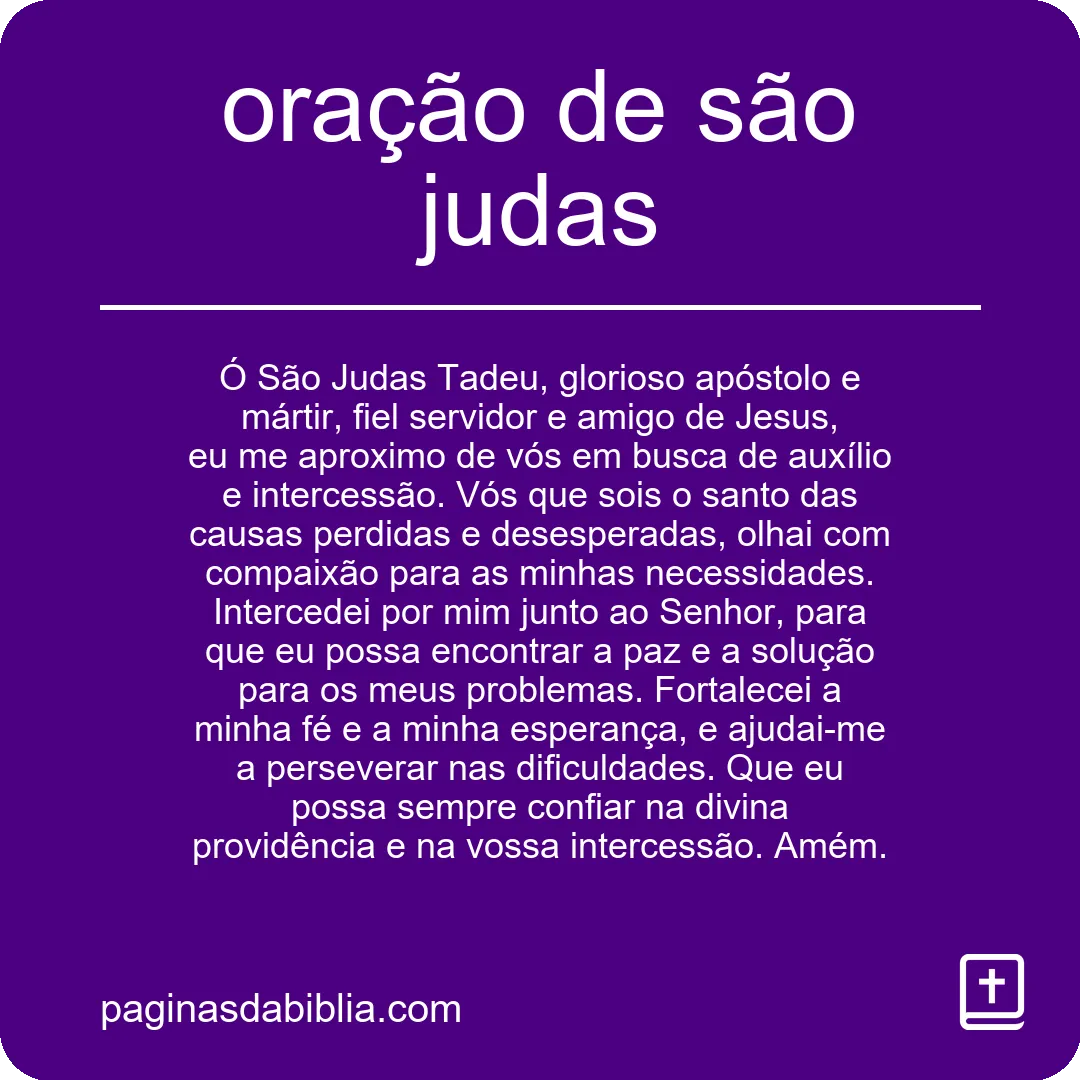 oração de são judas