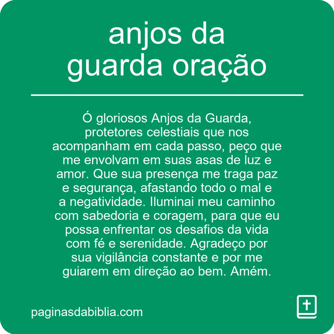 anjos da guarda oração