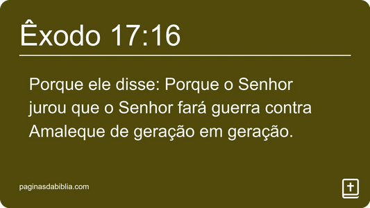 Êxodo 17:16