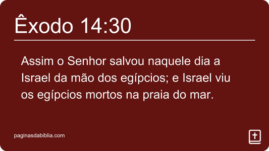 Êxodo 14:30