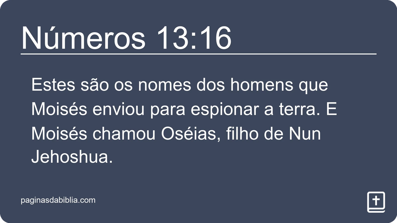 Números 13:16