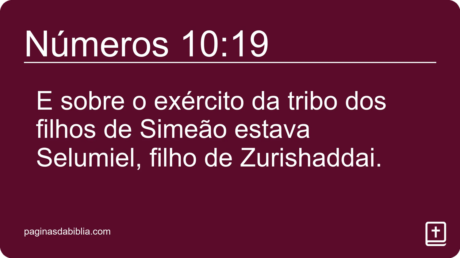 Números 10:19