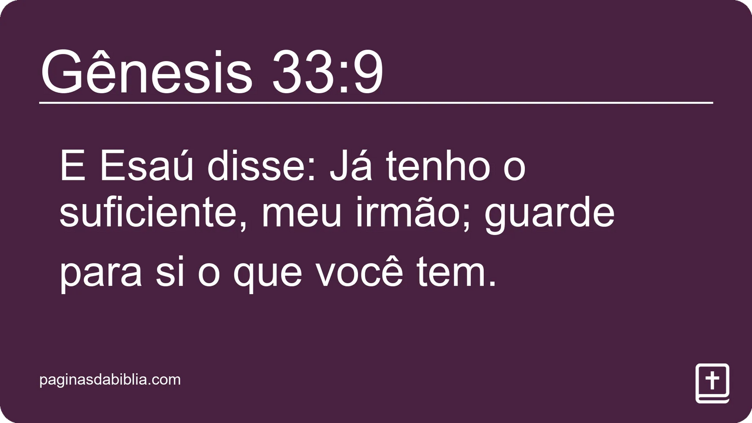 Gênesis 33:9