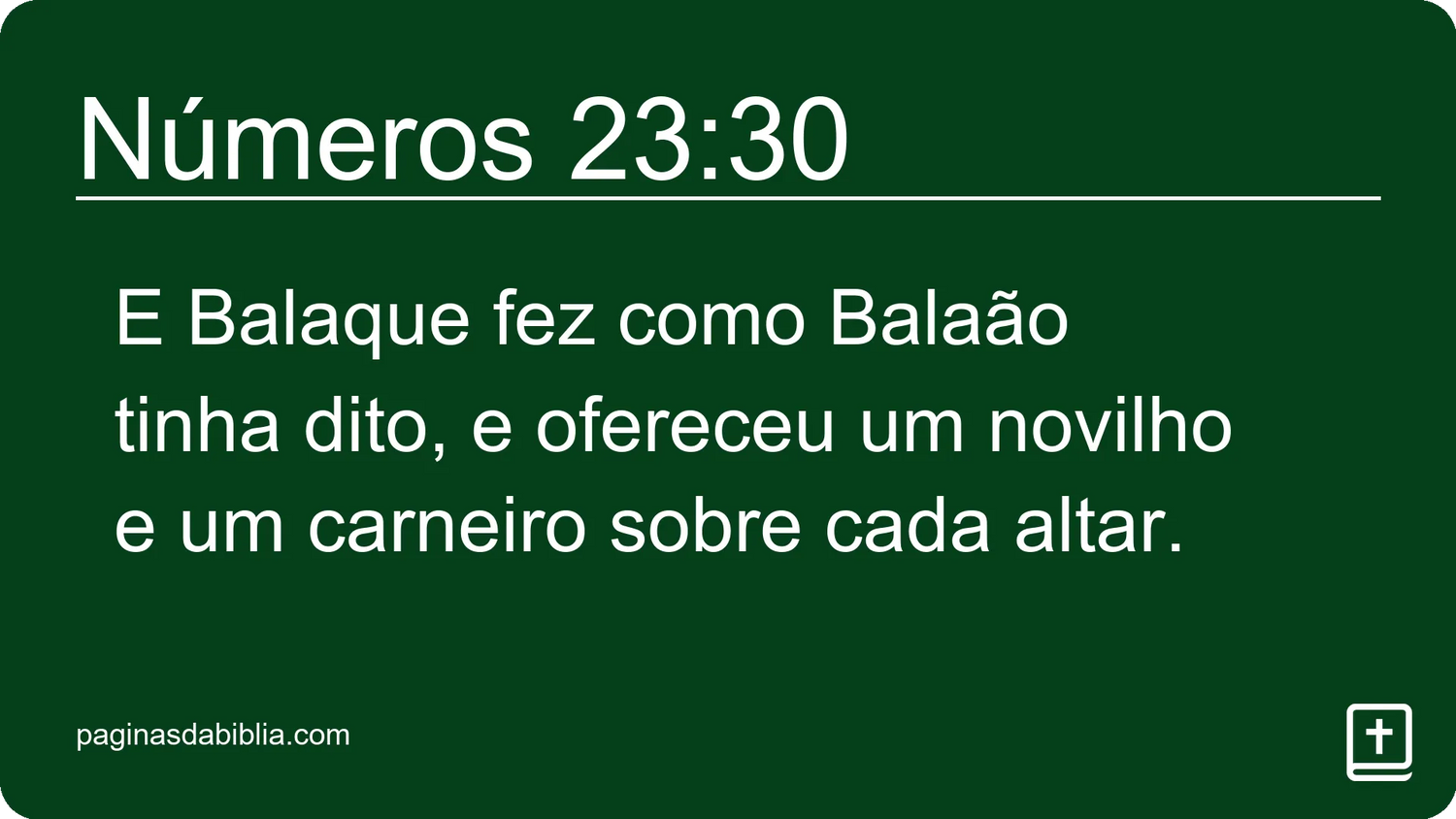 Números 23:30