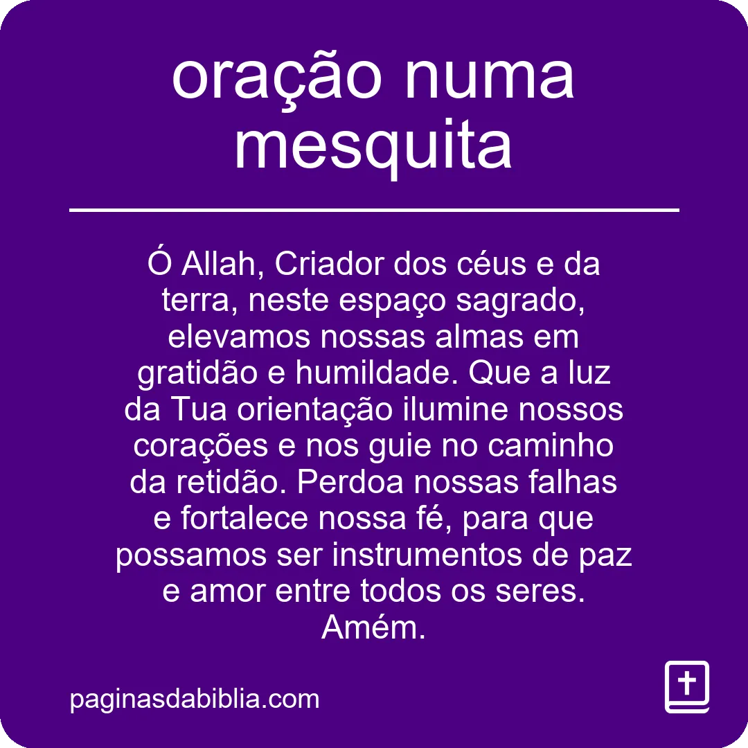 oração numa mesquita