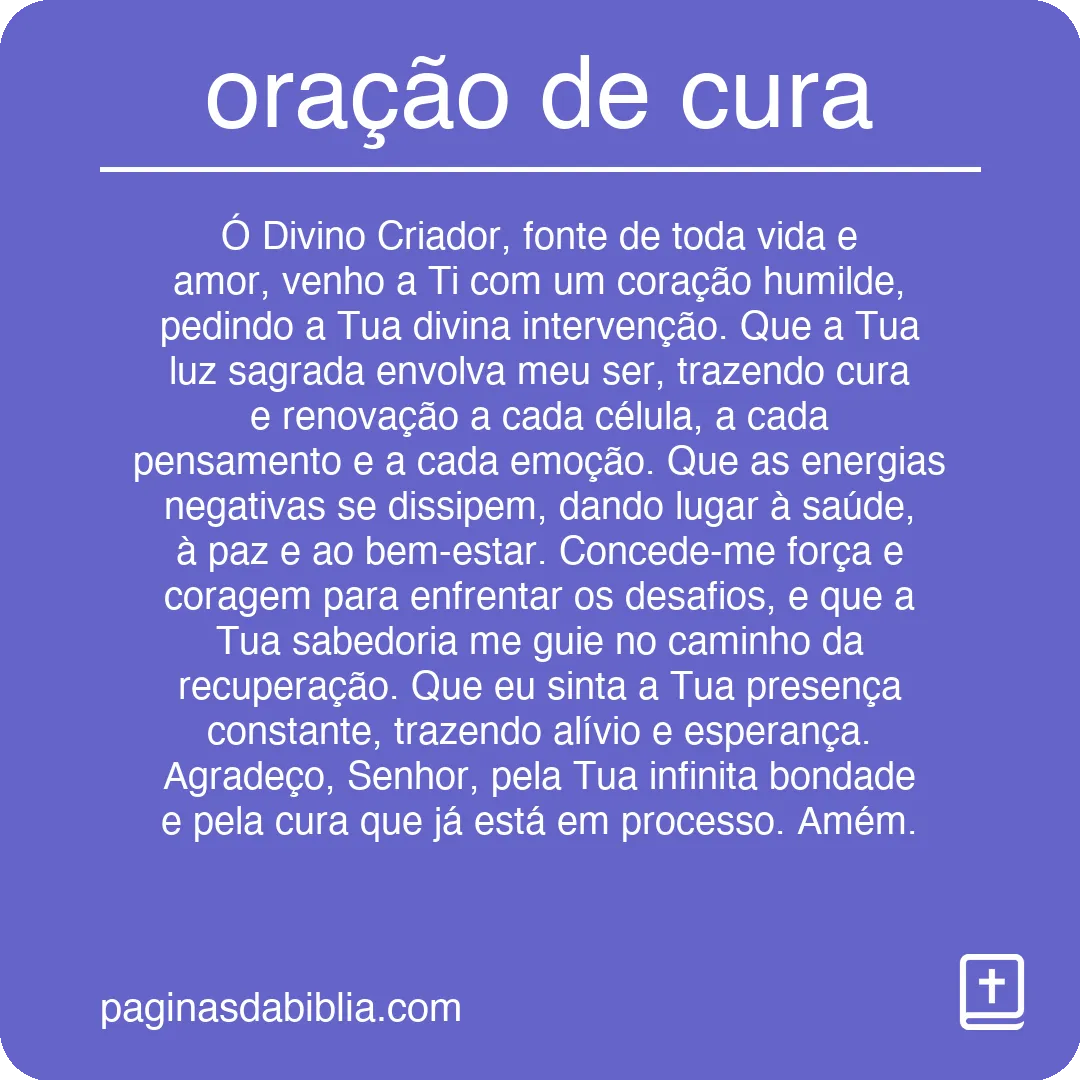 oração de cura