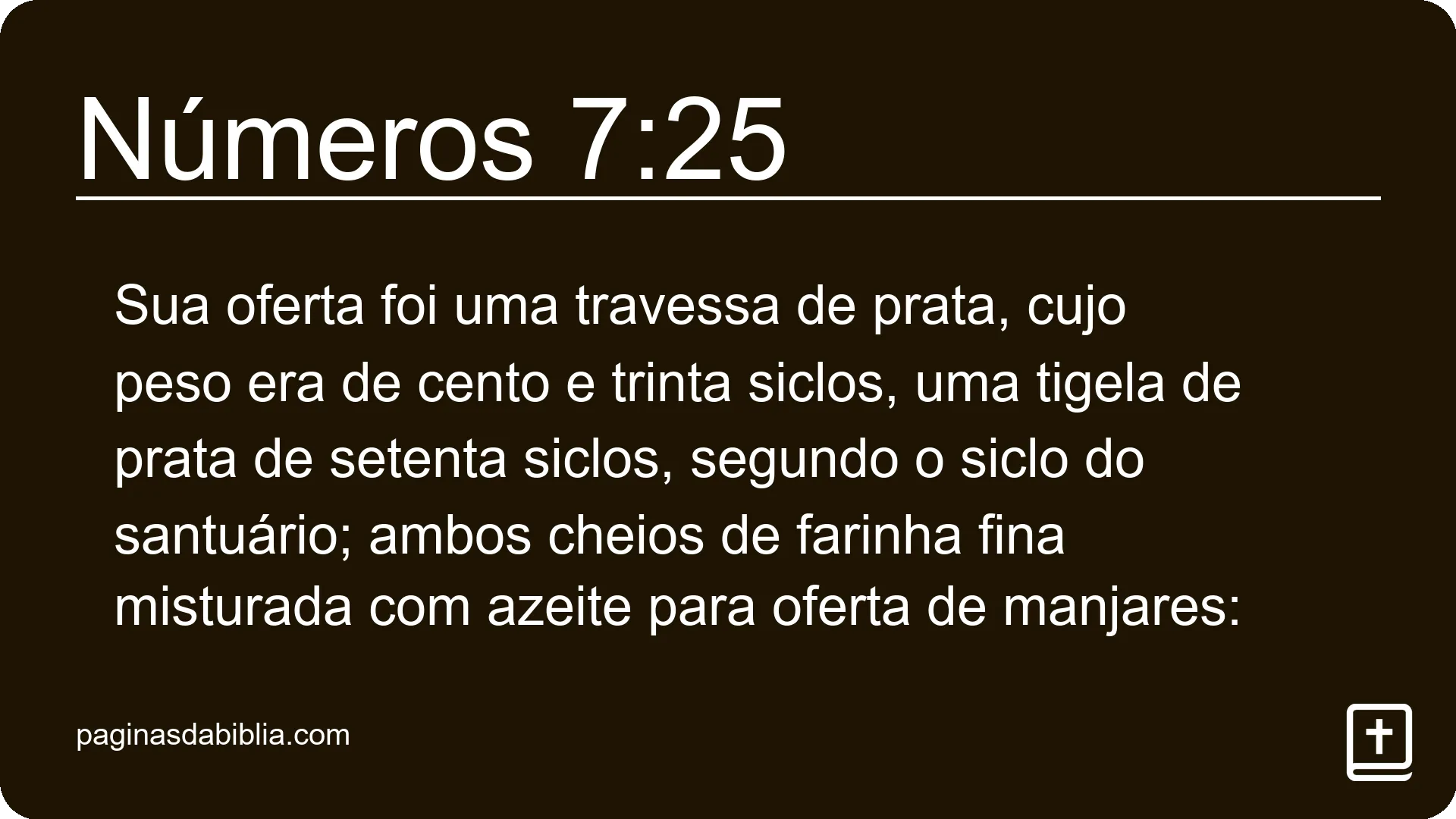 Números 7:25