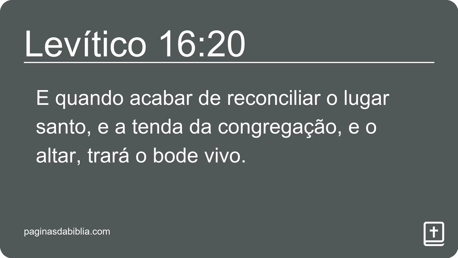 Levítico 16:20