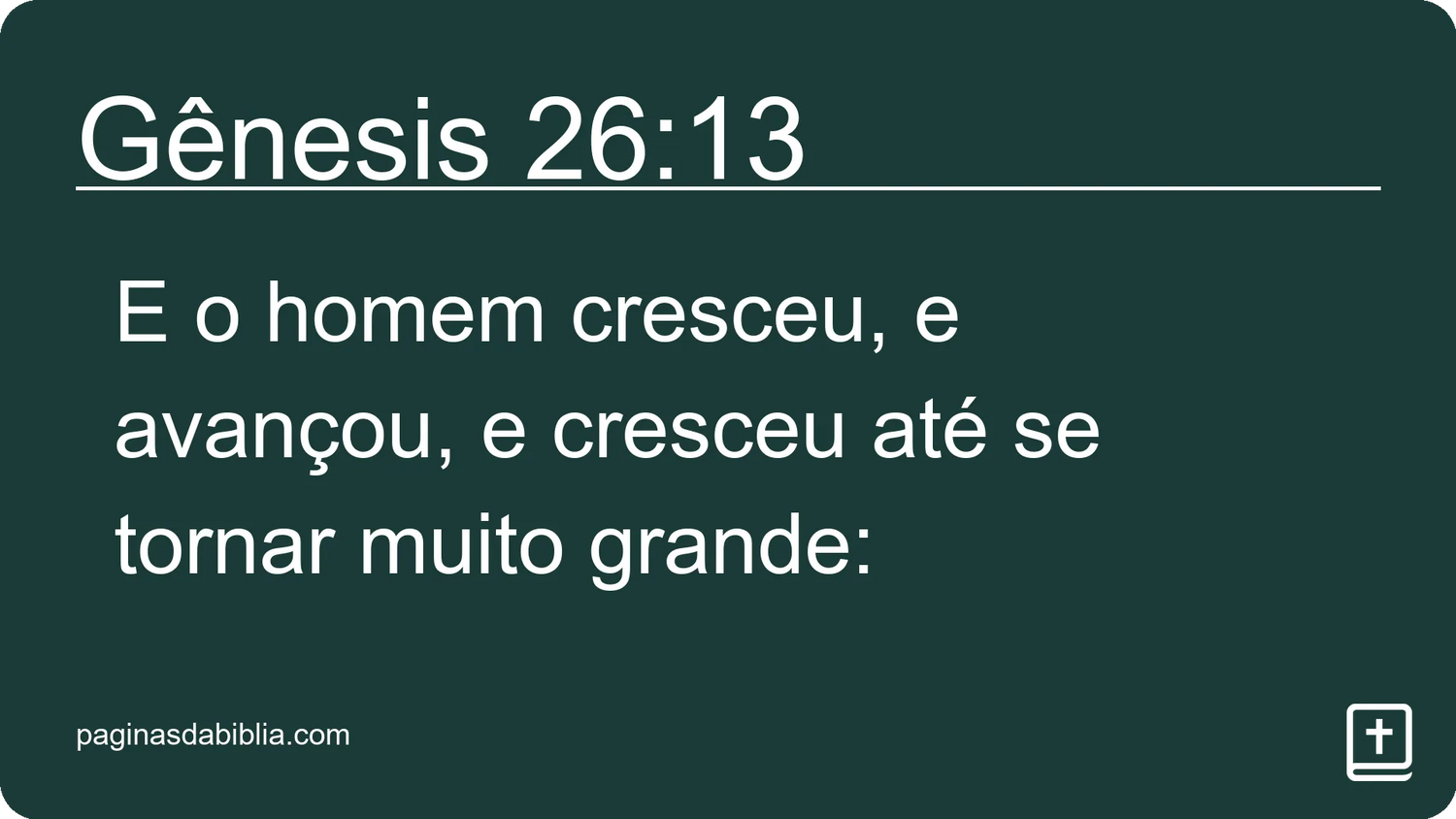 Gênesis 26:13