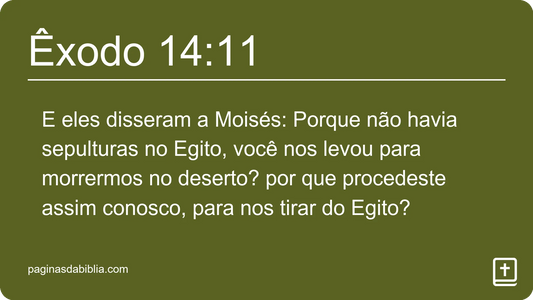 Êxodo 14:11