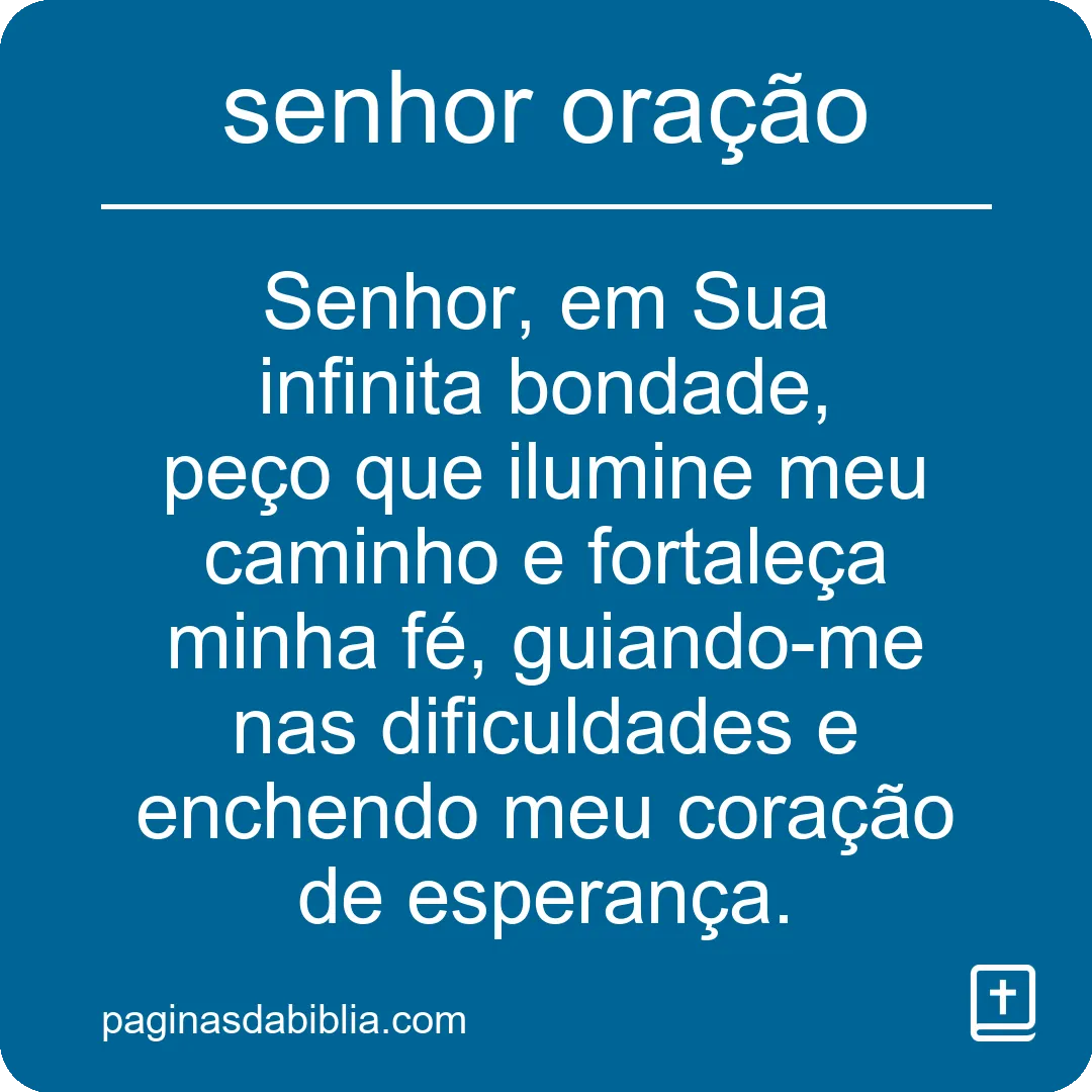 senhor oração