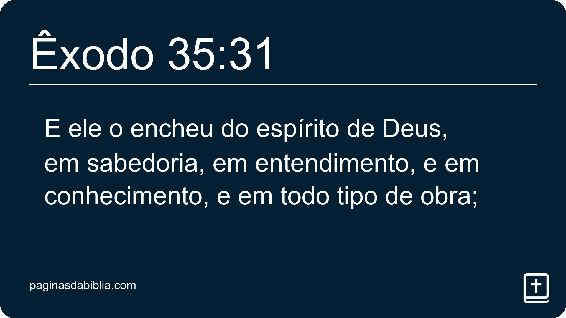 Êxodo 35:31