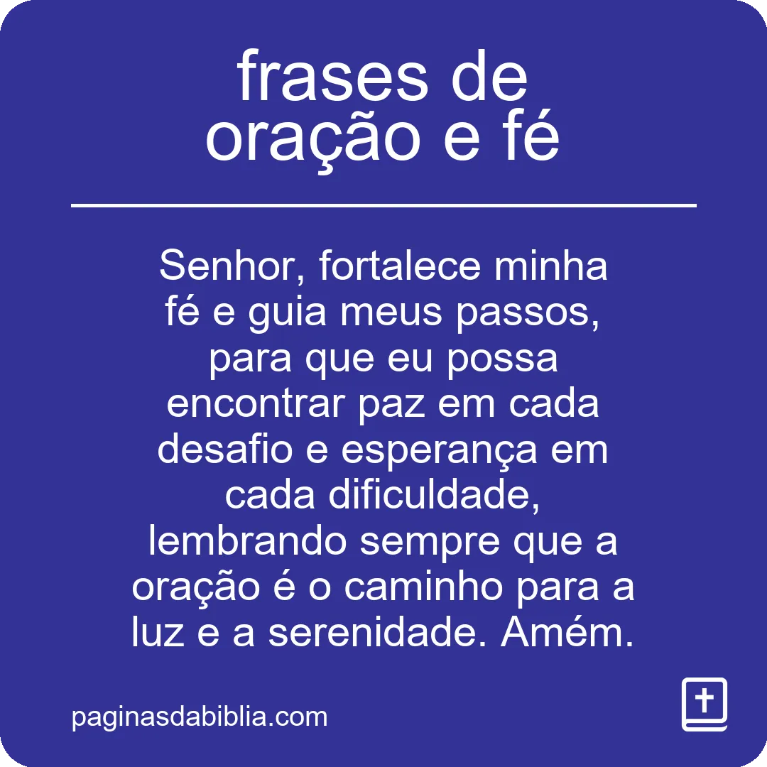 frases de oração e fé