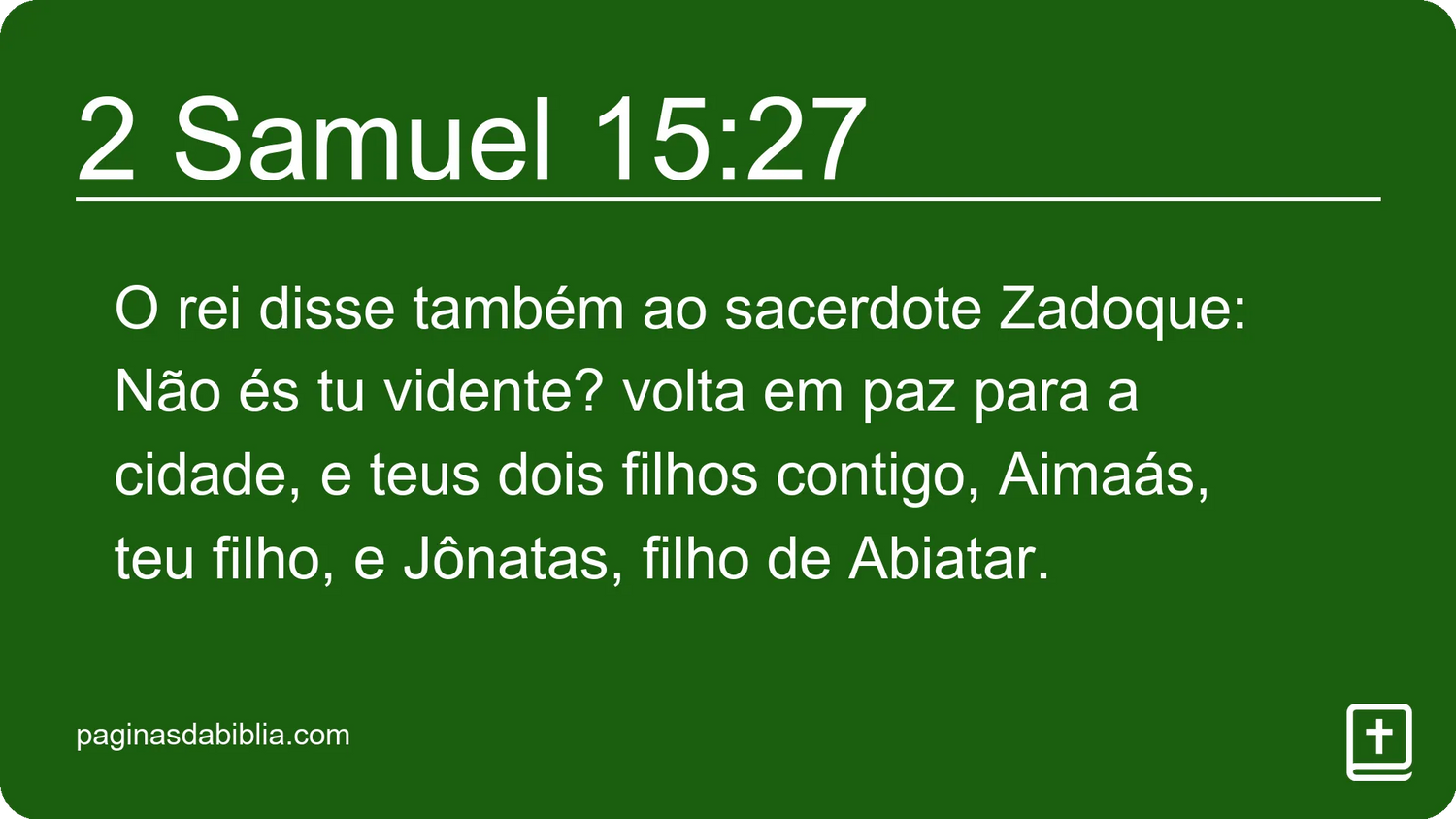 2 Samuel 15:27