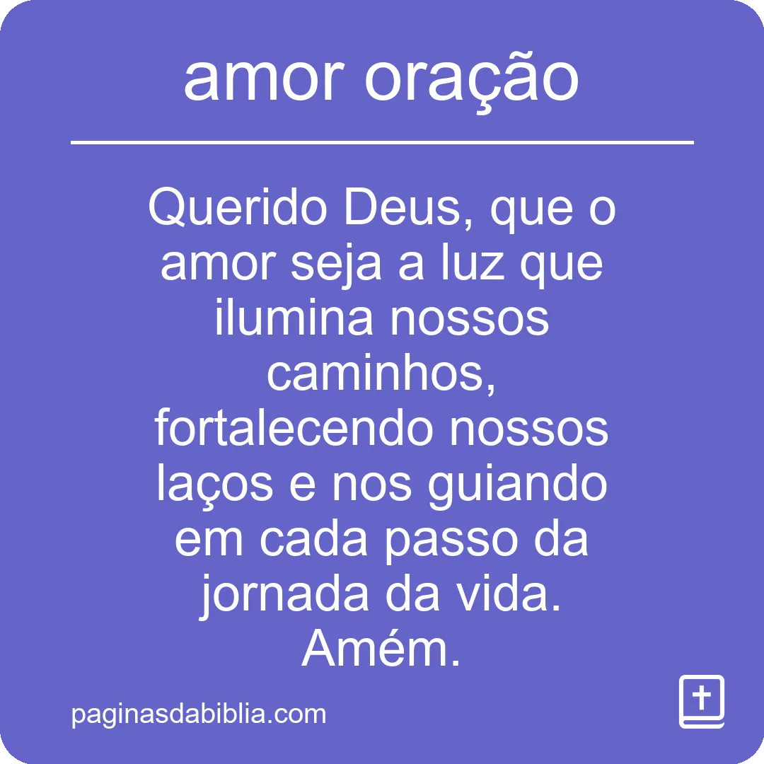 amor oração