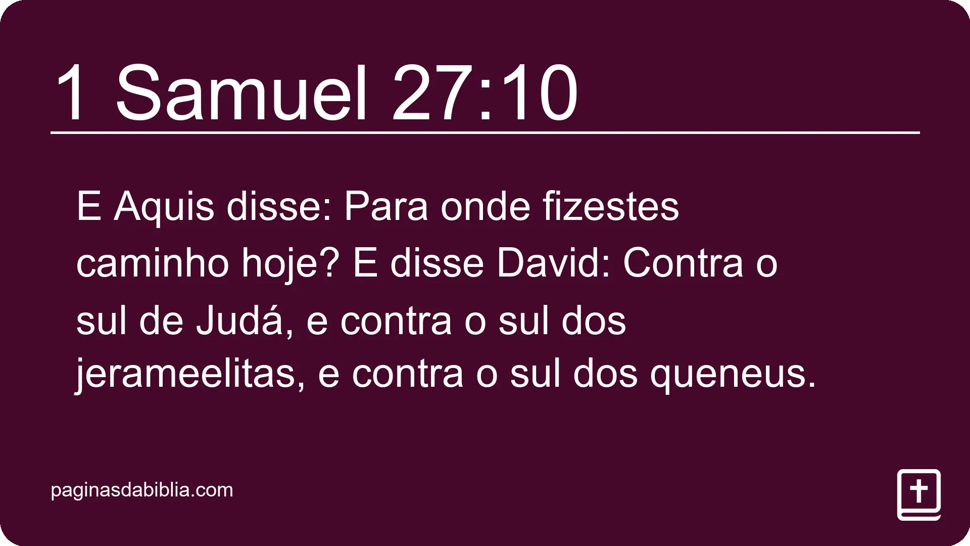 1 Samuel 27:10