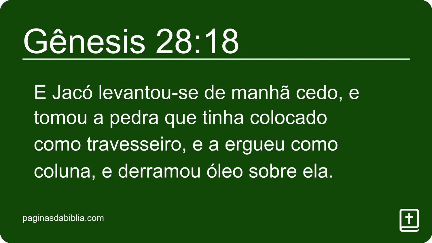 Gênesis 28:18