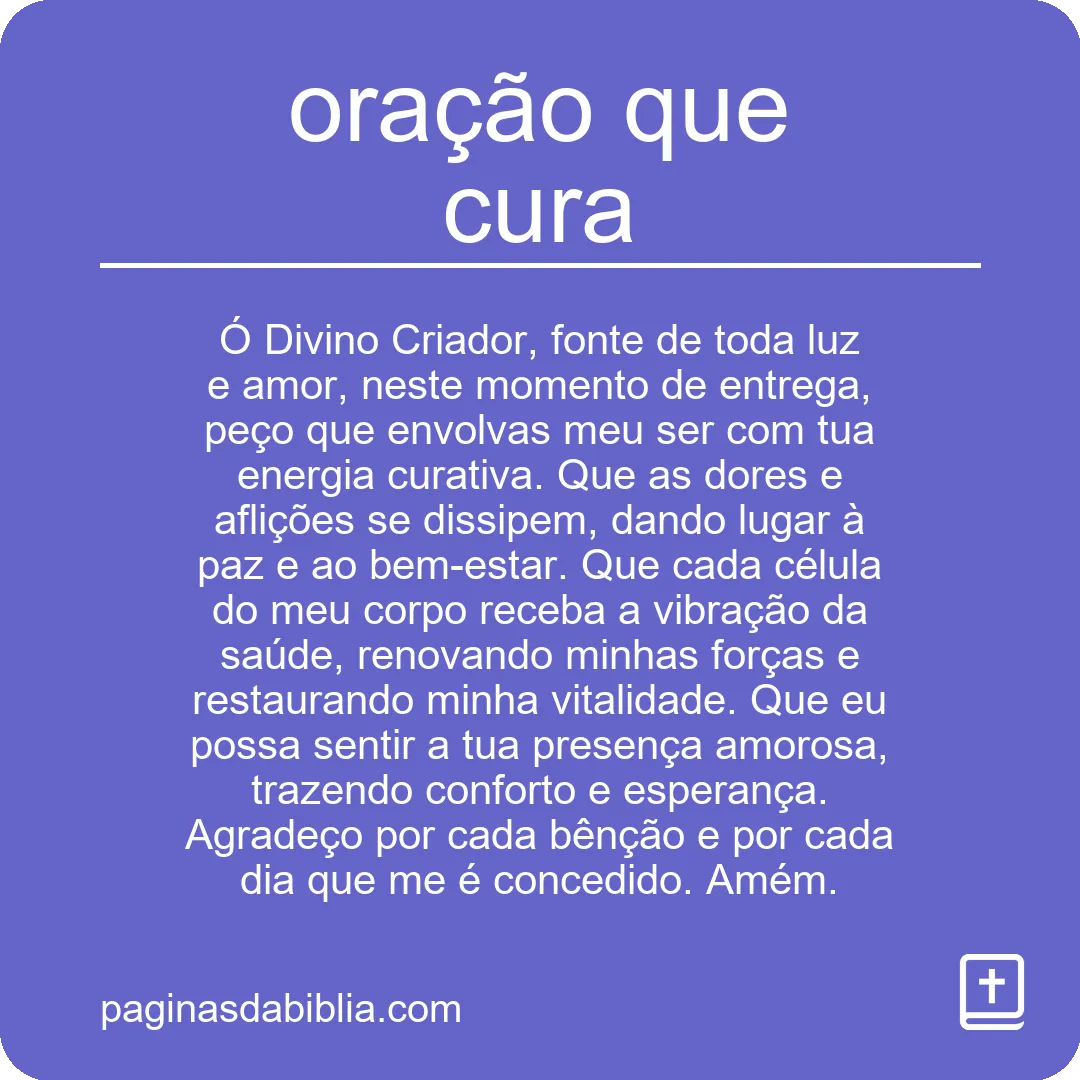 oração que cura