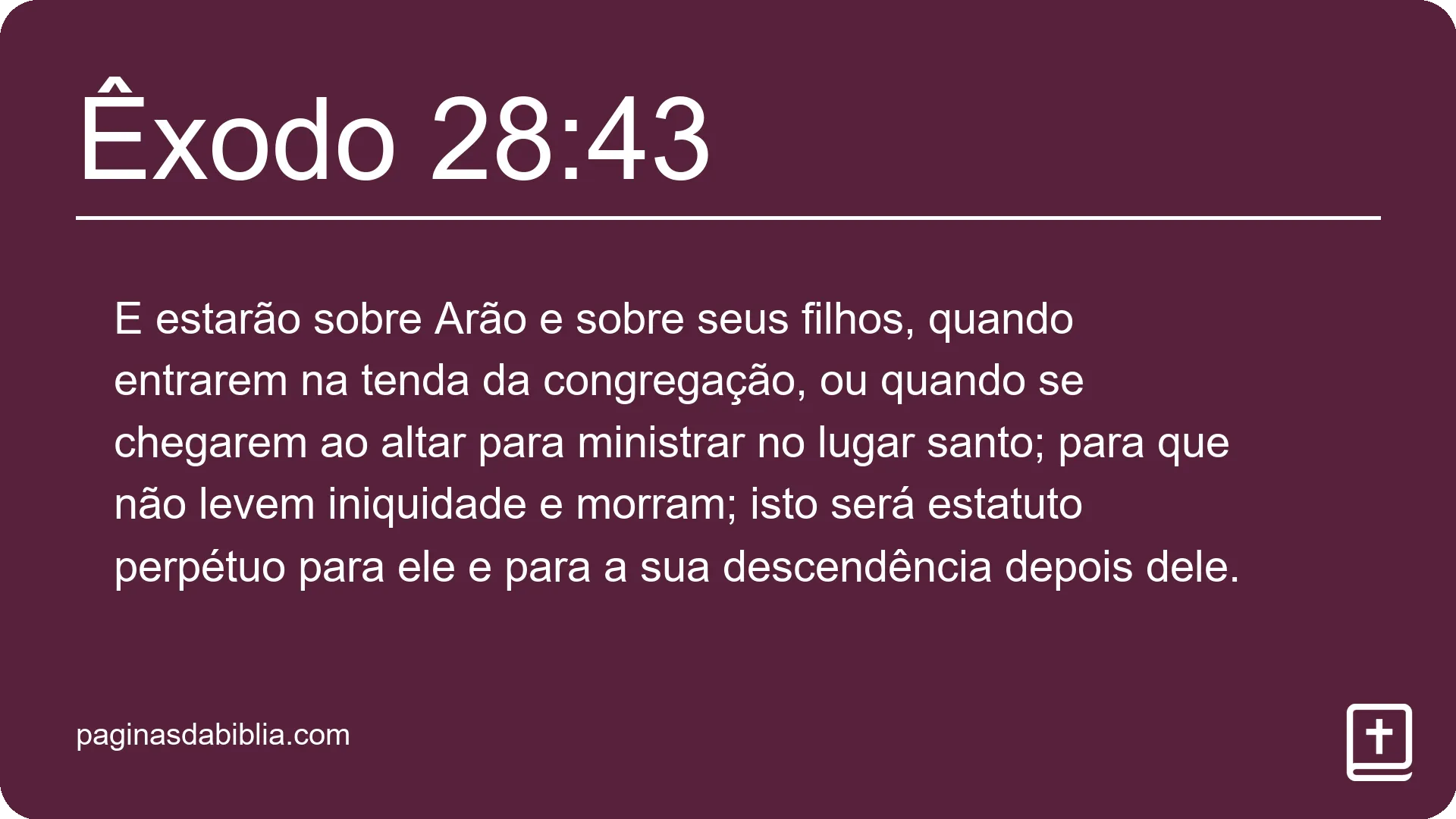 Êxodo 28:43