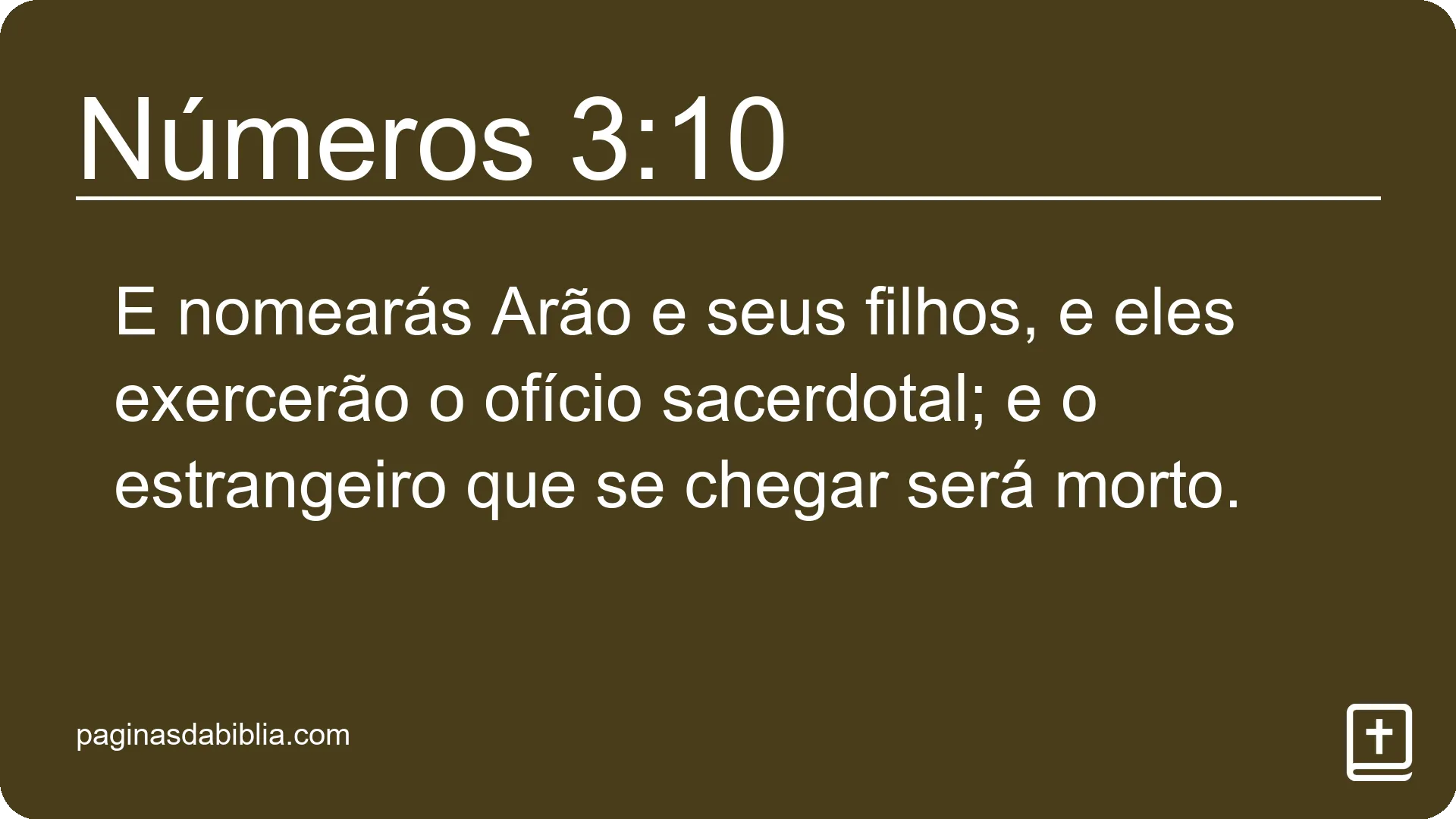 Números 3:10