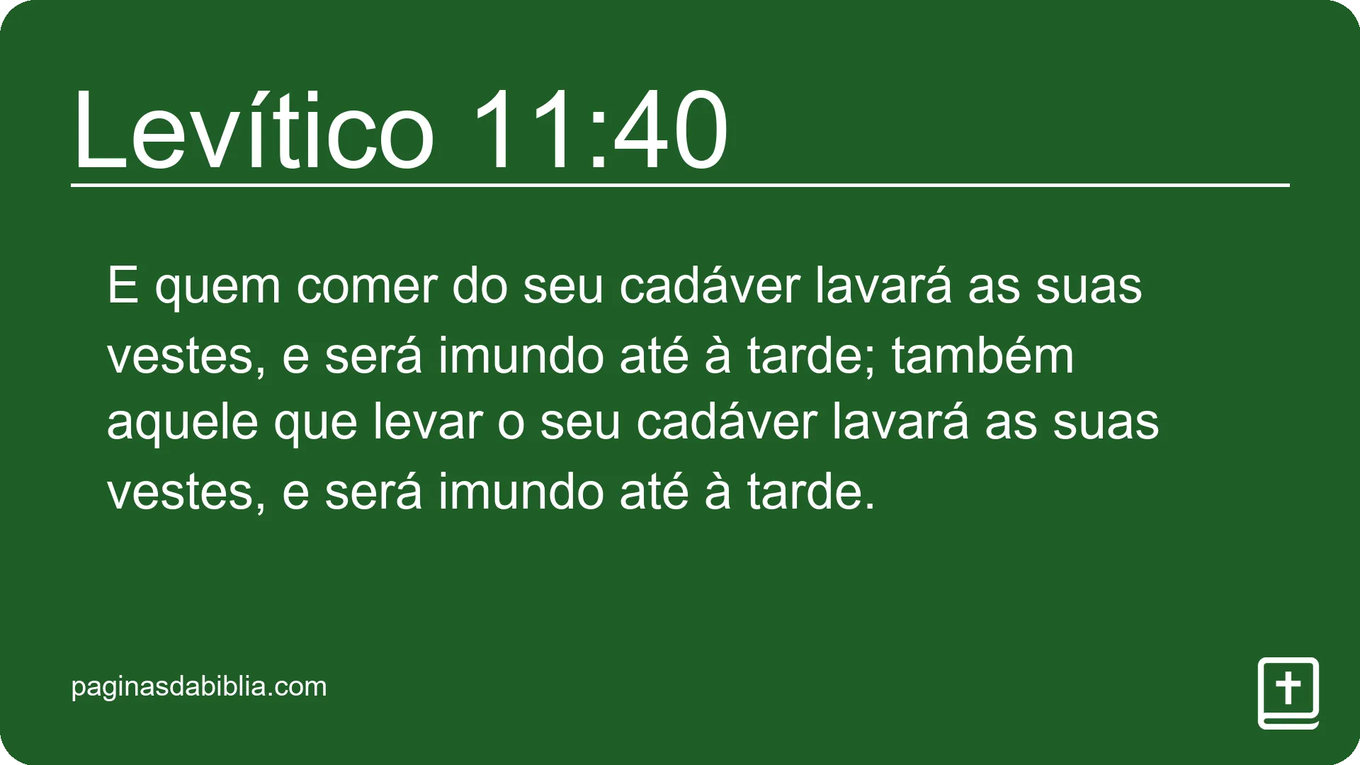 Levítico 11:40