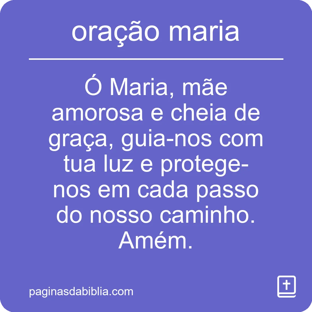 oração maria