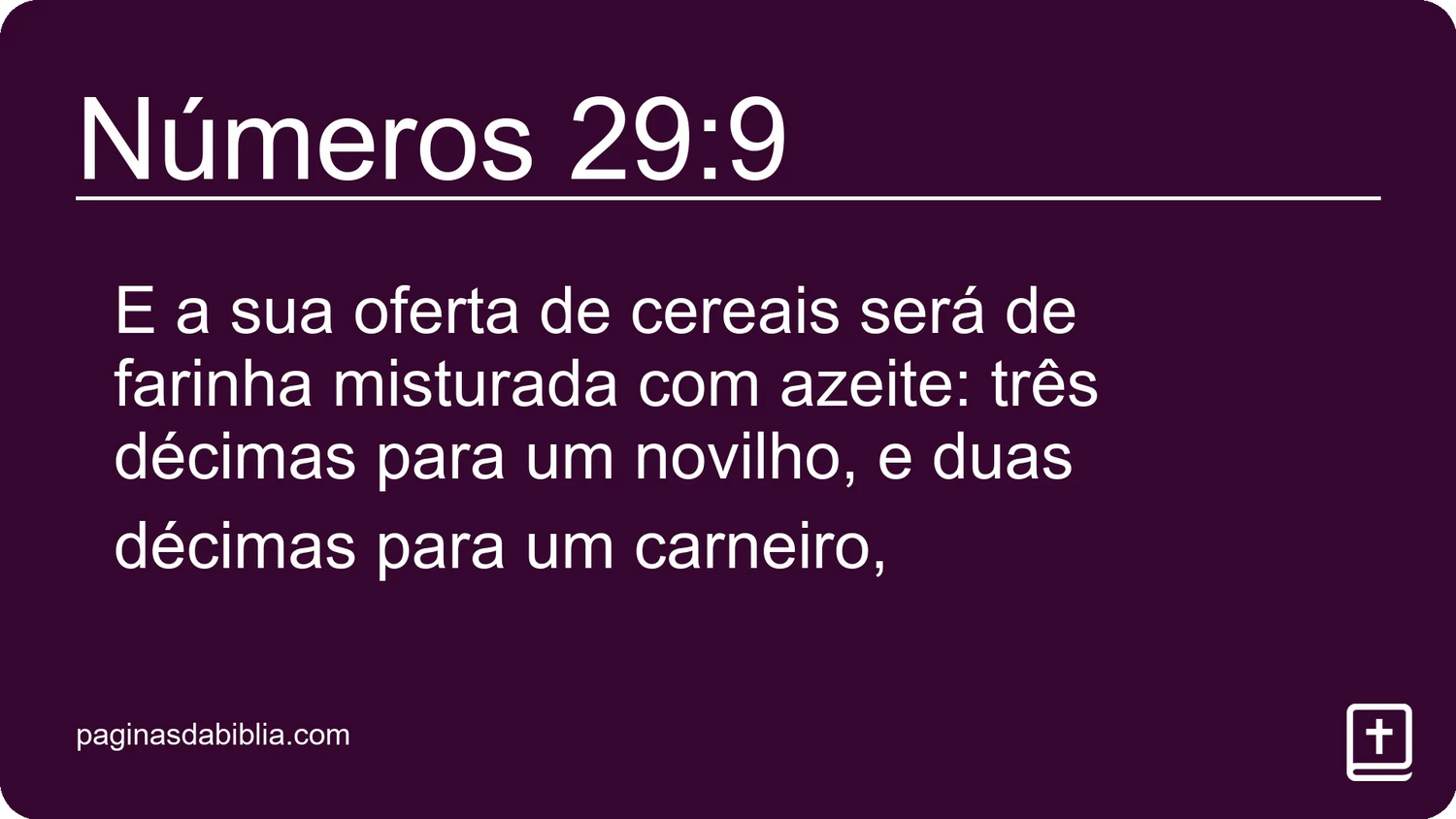 Números 29:9