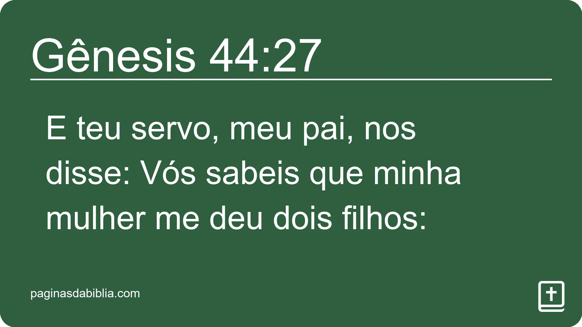 Gênesis 44:27