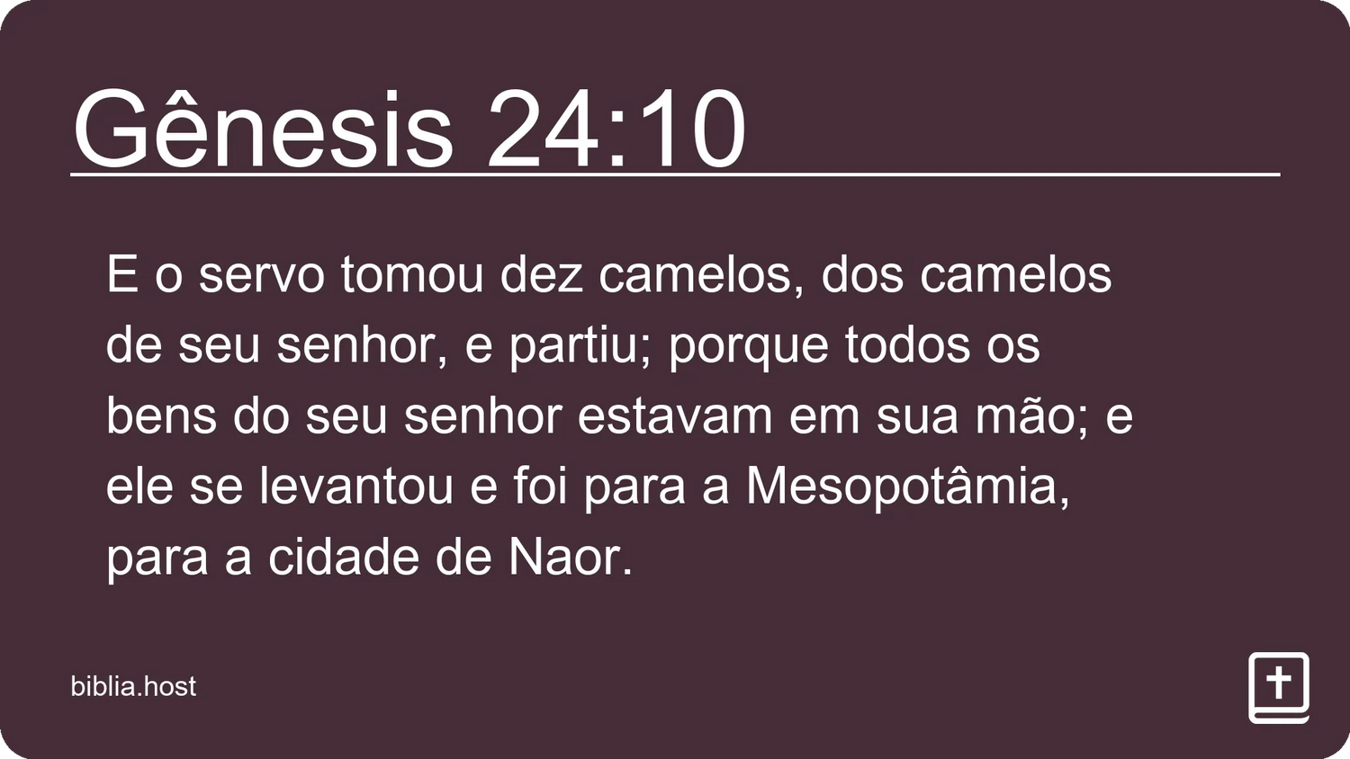 Gênesis 24:10