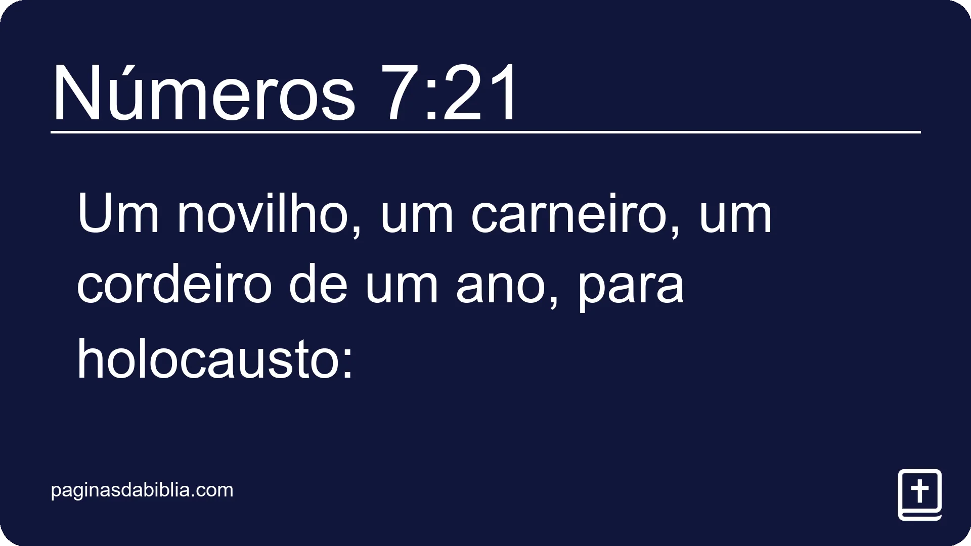 Números 7:21